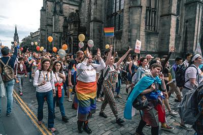 Pride march in Scotland