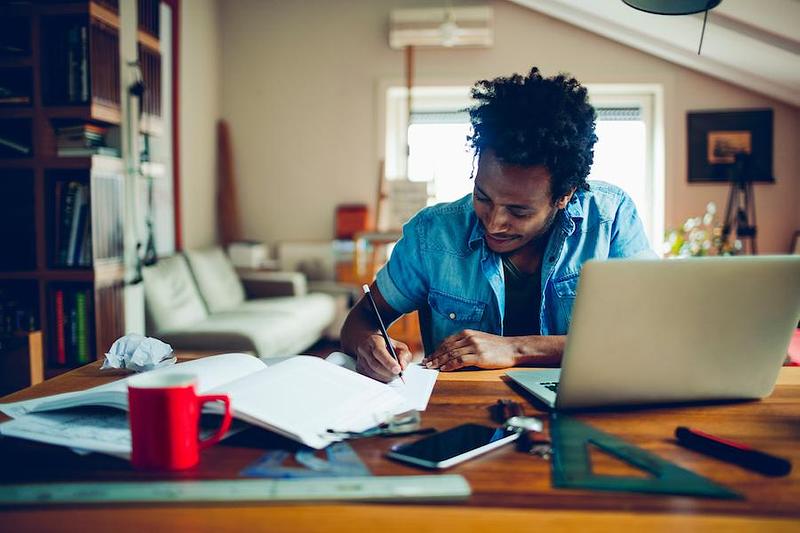 Man working at desk