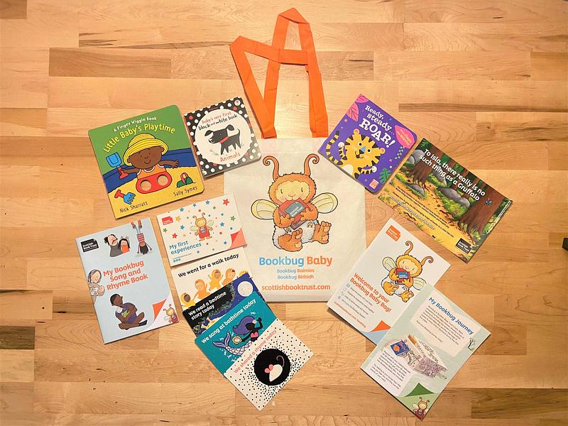 Contents of the Bookbug Baby Bag